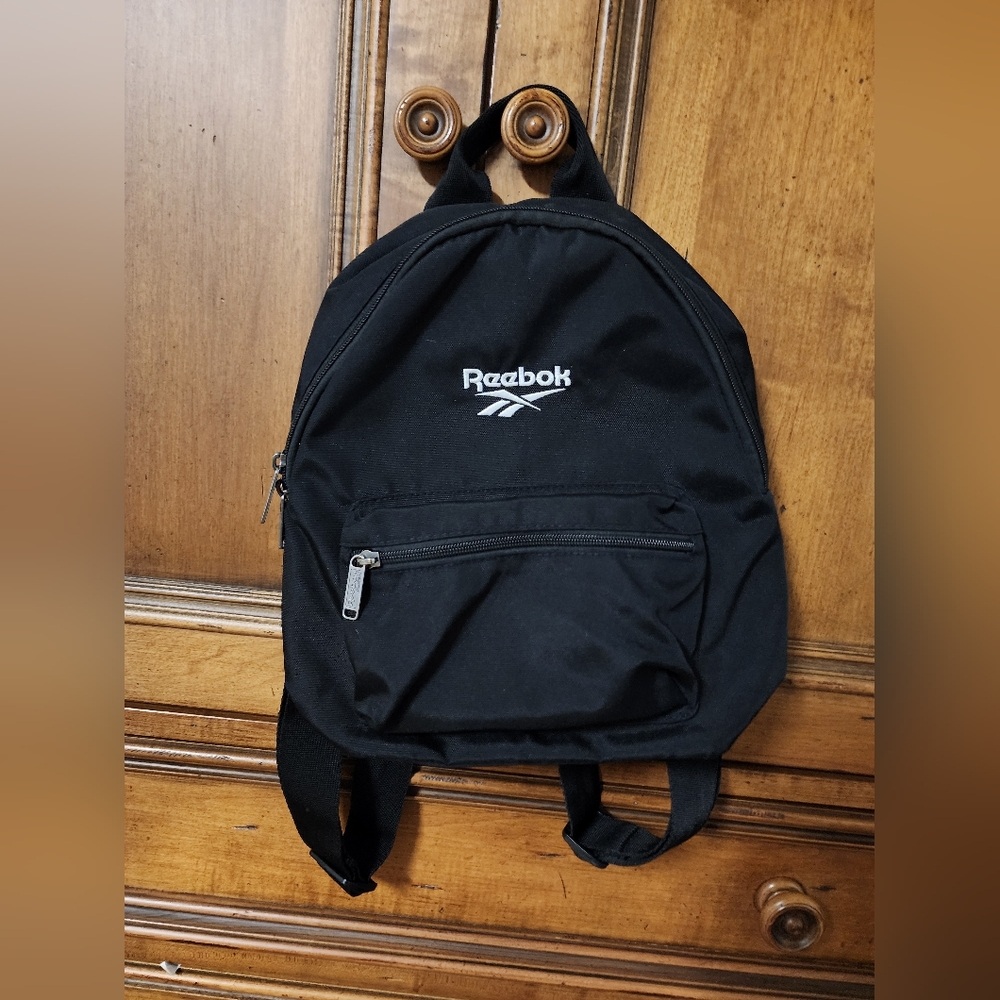 Reebok Black Compact Backpack with Adjustable Straps